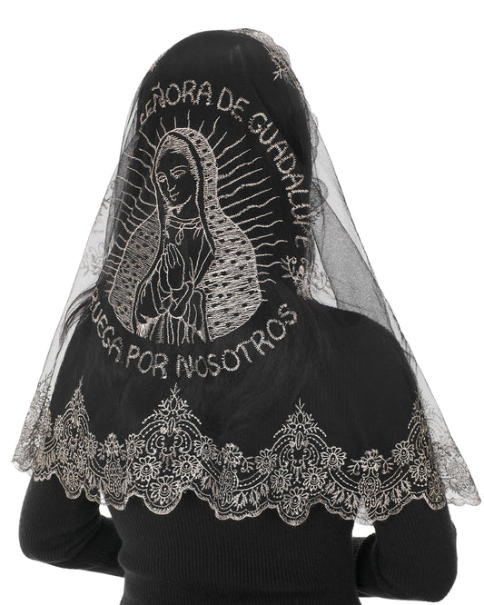 Bozidol Madonna Prayer Lace Veil - Catholic Guadalupe Madonna Prayer Lady Lace Headband Veil