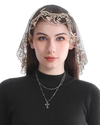 Bozidol Catholic Veils for Women Mass  Sacred Heart  Rose Church Veils Chapel Short Head Veils Velos Para ir a la iglesia