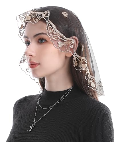 Bozidol Catholic Veils for Women Mass  Sacred Heart  Rose Church Veils Chapel Short Head Veils Velos Para ir a la iglesia