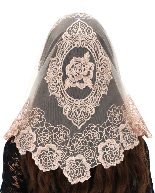 Spanish Style Church Lace Veils- Traditional Vintage Mantilla Veil Latin Mass Head Covering for Women